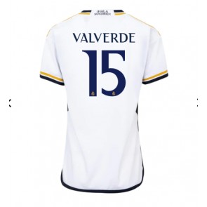 Real Madrid Federico Valverde #15 Domaci Dres za Ženska 2023-24 Kratak Rukavima